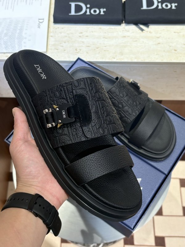 Dior Aqua 남성 크로스 밴드 캔버스 샌들 001-228998