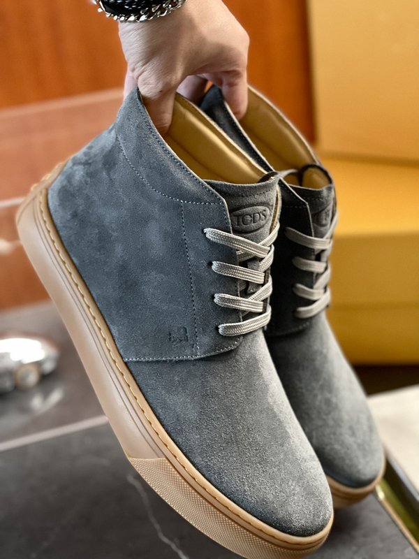 Tod's 스웨이드 가죽 하이톱 운동화 001-229017