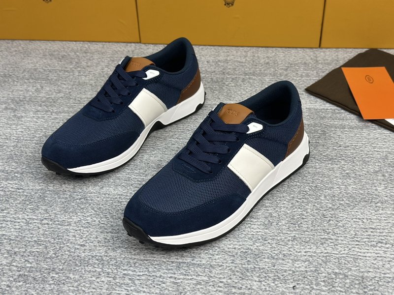 TOD'S 스웨이드 가죽 패브릭 운동화 001-229021