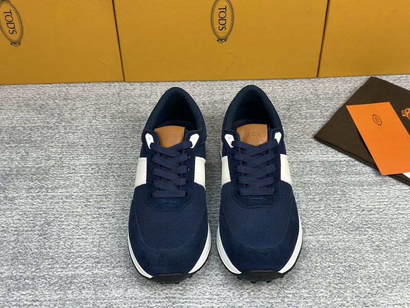 TOD'S 스웨이드 가죽 패브릭 운동화 001-229021