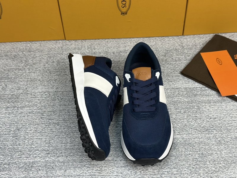 TOD'S 스웨이드 가죽 패브릭 운동화 001-229021