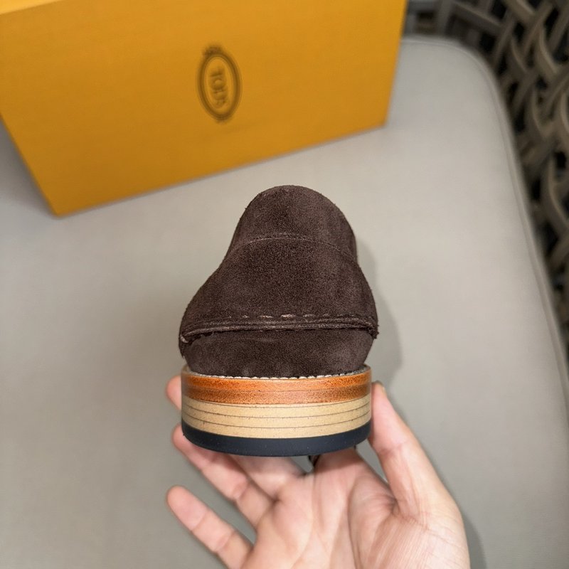 TODS 데비 프릴 캐주얼 구두 스웨이드 가죽 001-229037