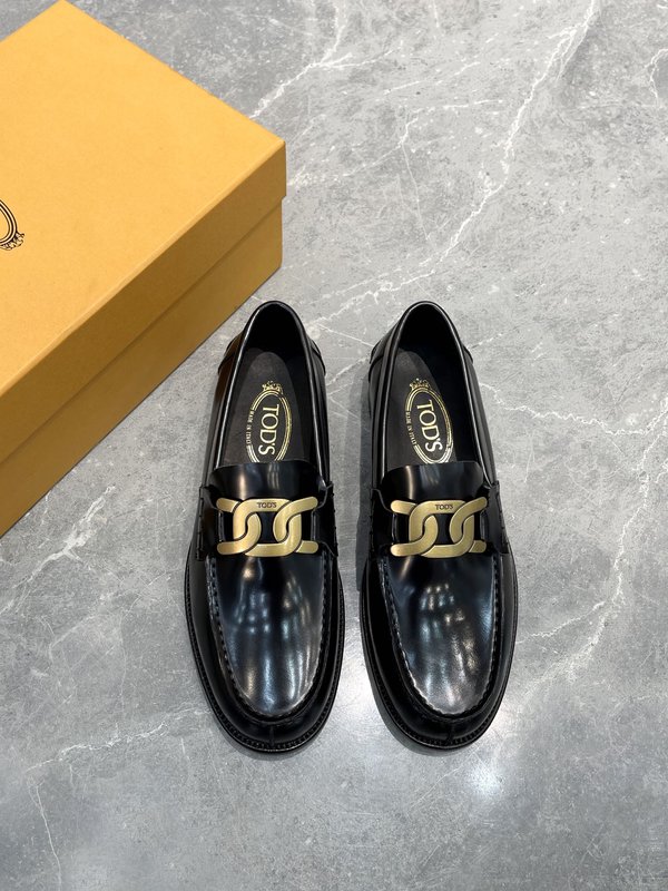 Tods 남성용 오픈에지 소가죽 로퍼 001-229065