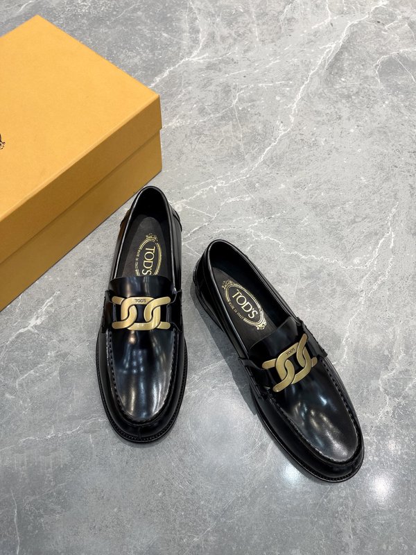 Tods 남성용 오픈에지 소가죽 로퍼 001-229065