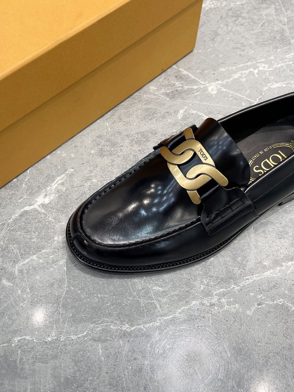 Tods 남성용 오픈에지 소가죽 로퍼 001-229065
