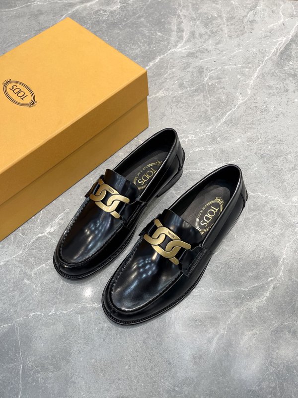 Tods 남성용 오픈에지 소가죽 로퍼 001-229065