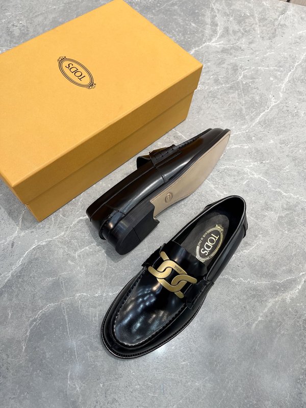 Tods 남성용 오픈에지 소가죽 로퍼 001-229065