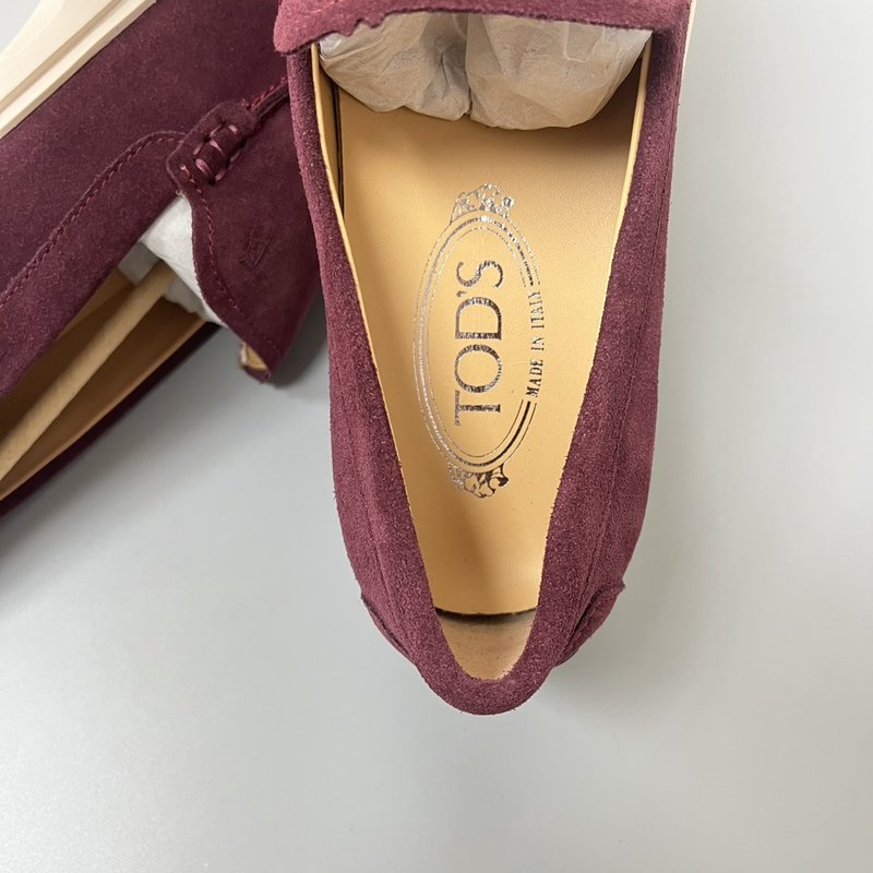 Tods 스웨이드 로퍼 고무 도트 솔 001-229085