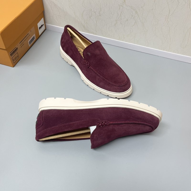 Tods 스웨이드 로퍼 고무 도트 솔 001-229085