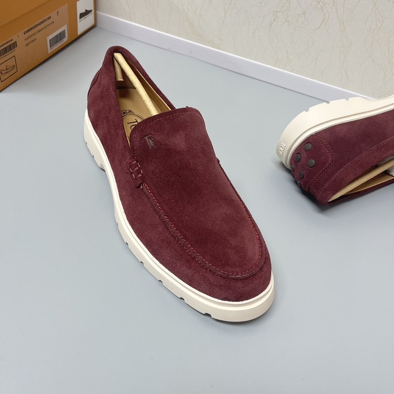 Tods 스웨이드 로퍼 고무 도트 솔 001-229085