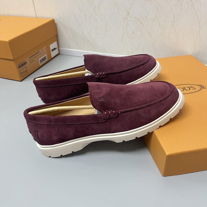 Tods 스웨이드 로퍼 고무 도트 솔 001-229085