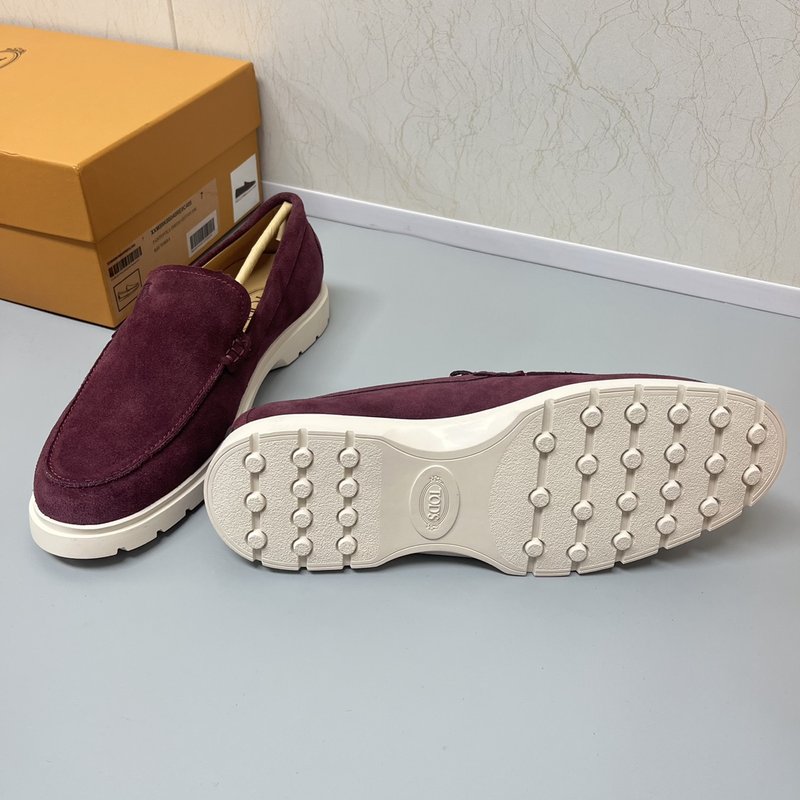 Tods 스웨이드 로퍼 고무 도트 솔 001-229085