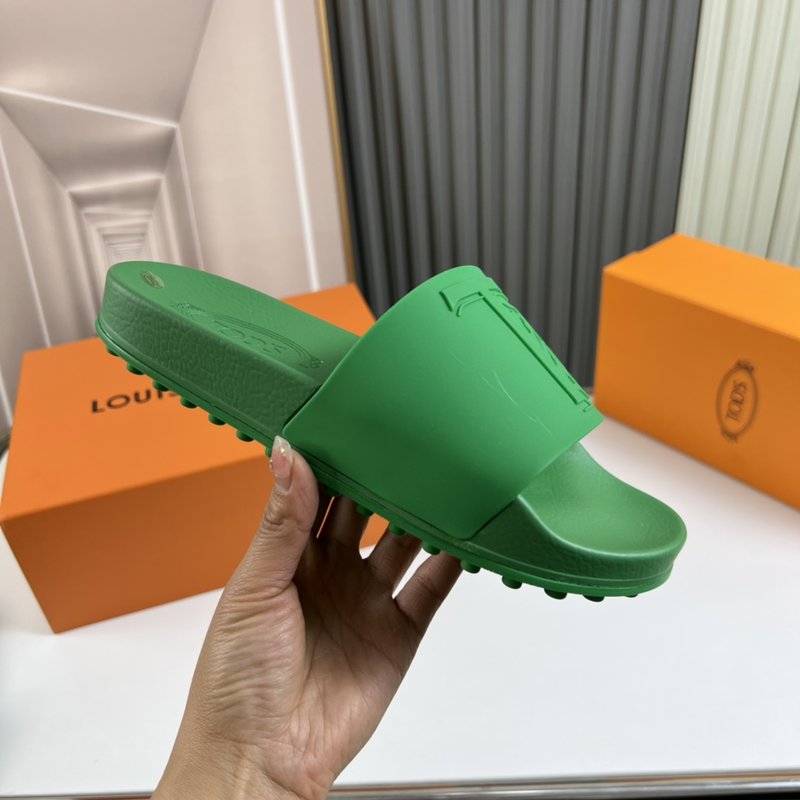 TOD'S 커플 그린 슬리퍼 001-229104