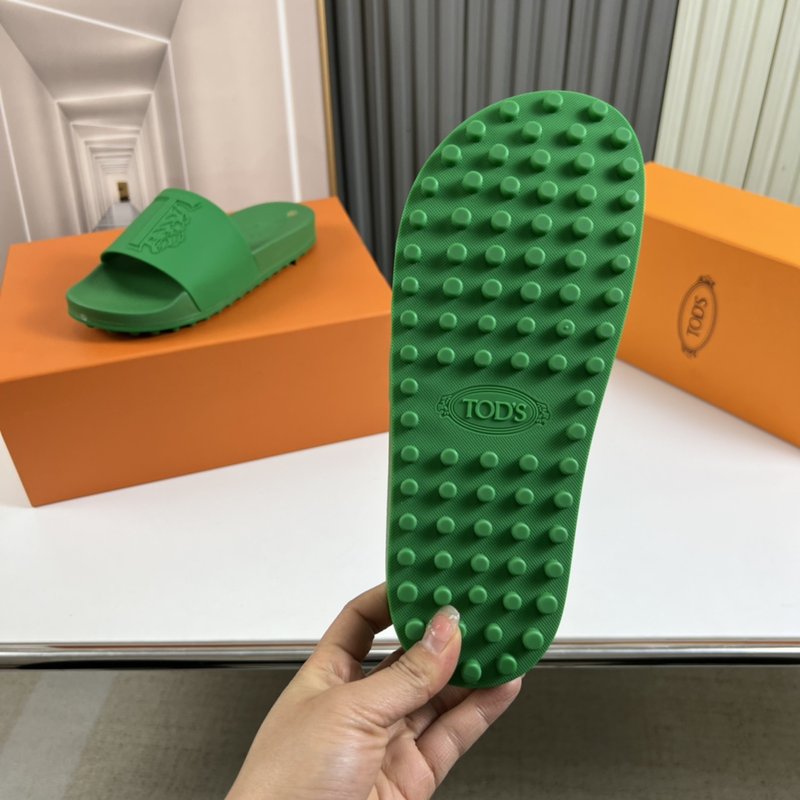 TOD'S 커플 그린 슬리퍼 001-229104