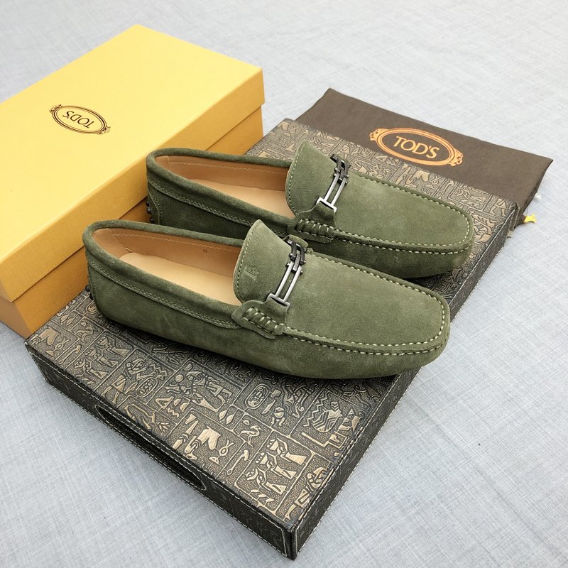 Tods 남성 스웨이드 로퍼 군녹색 001-229115