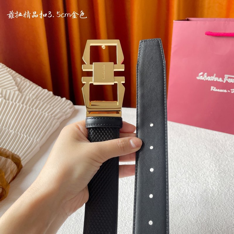 페라 이탈리아 양면 소가죽 구리 버클 벨트 001-229294