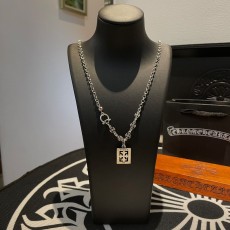 크롬하츠 빈티지 십자가 꽃 펜던트 목걸이 001-229549