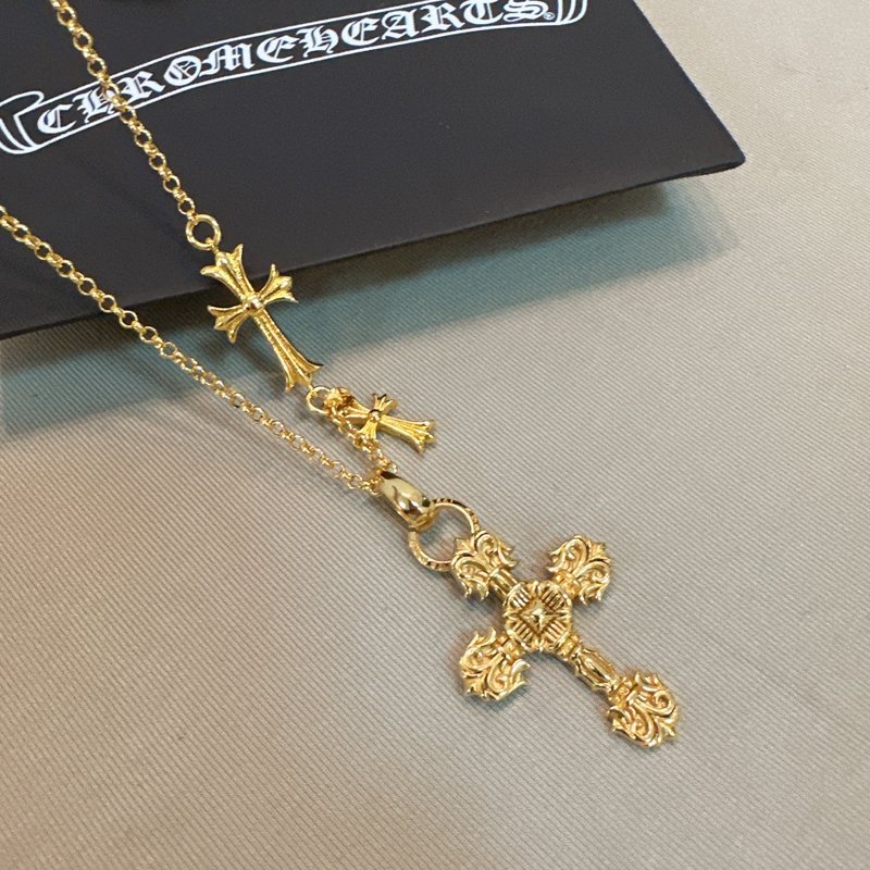 크롬하츠 골드 크로스 목걸이 001-229552