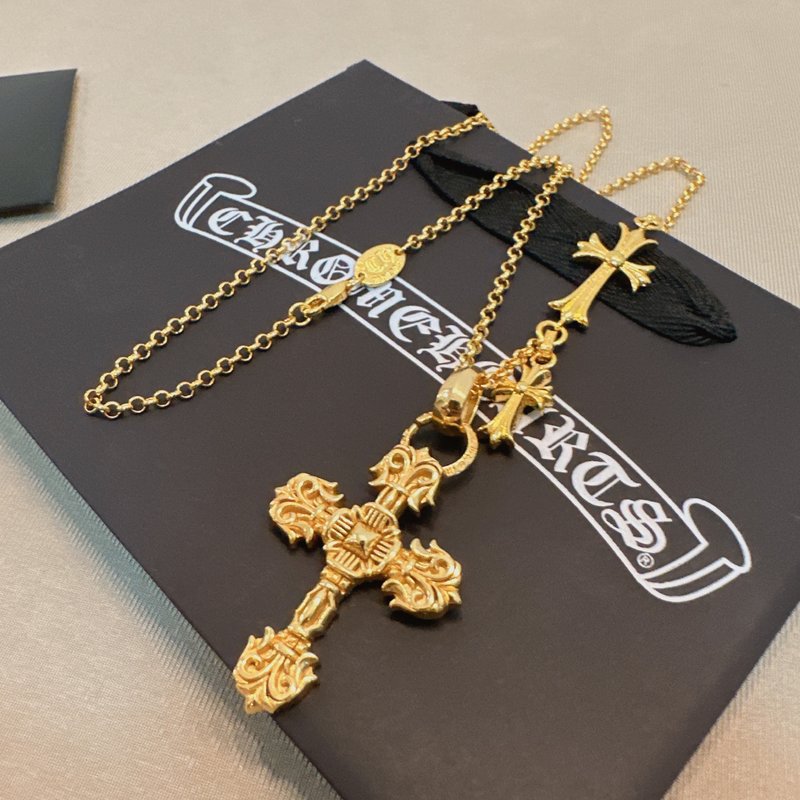 크롬하츠 골드 크로스 목걸이 001-229552
