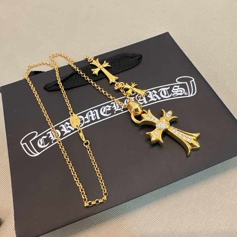 크롬하츠 골드 크로스 펜던트 목걸이 001-229553