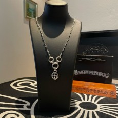 크롬하츠 빈티지 대나무 삼환 목걸이 001-229556