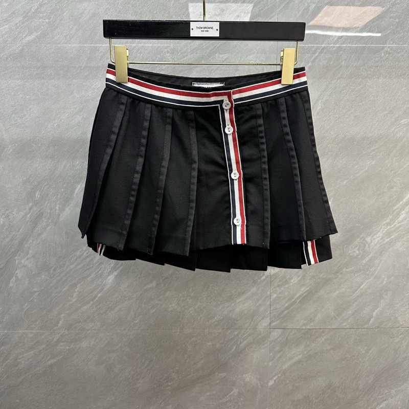 Thom Browne 여성 울 플리츠 스커트 001-229559