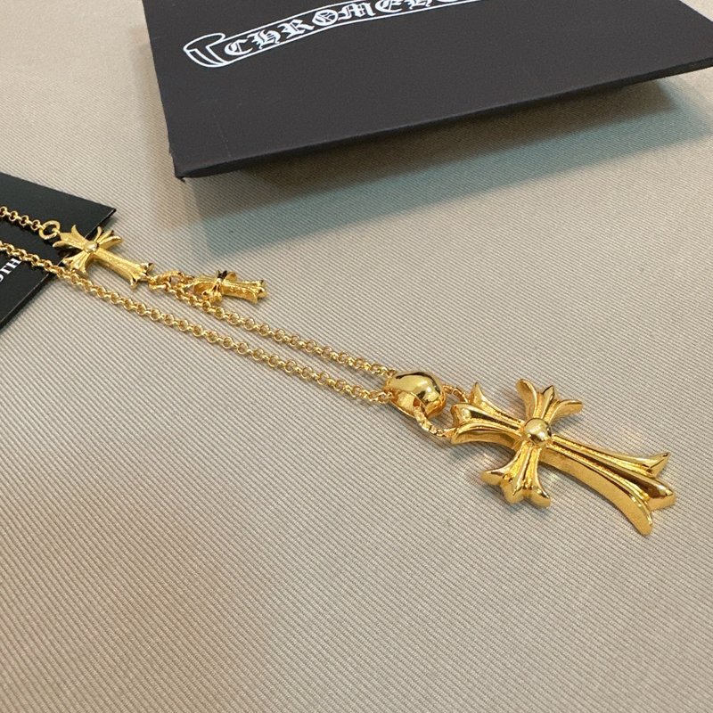 크롬하츠 골드 크로스 목걸이 001-229561