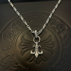 크롬하츠 빈티지 다이아몬드 십자군 꽃 목걸이 001-229562