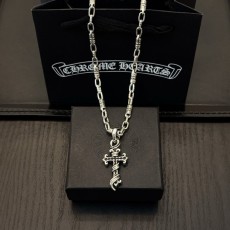 크롬하츠 빈티지 십자가 블랙 다이아몬드 목걸이 001-229579
