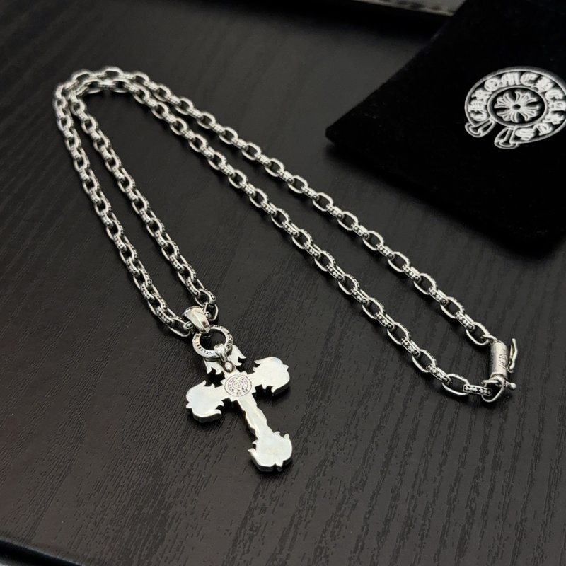크롬하츠 빈티지 플레임 크로스 목걸이 001-229582