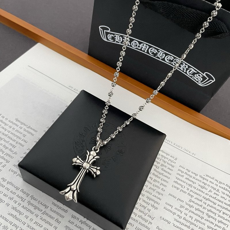 크롬하츠 빈티지 크로스 볼 목걸이 유니섹스 001-229584