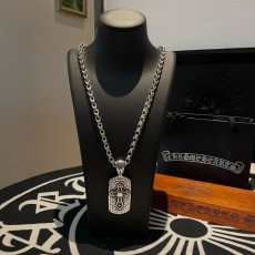크롬하츠 빈티지 십자가 도그태그 펜던트 목걸이 001-229602