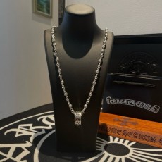 크롬하츠 빈티지 십자가 해골 목걸이 001-229635
