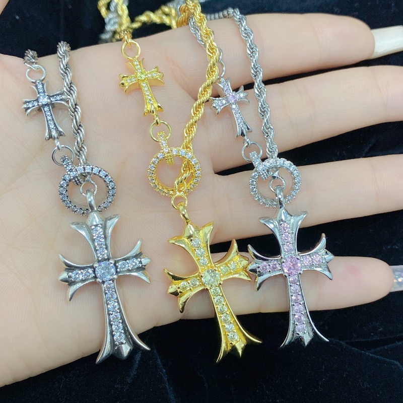 크롬하츠 빈티지 크로스 목걸이 001-229668