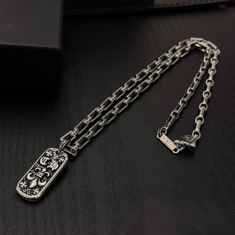 크롬하츠 빈티지 십자군 꽃 펜던트 목걸이 001-229723