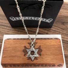 크롬하츠 빈티지 육각별 대나무 목걸이 001-229754