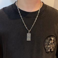 크롬하츠 그린 다이아몬드 스퀘어 크로스 목걸이 001-229770