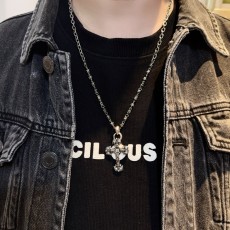 크롬하츠 빈티지 플레임 십자가 펜던트 목걸이 001-229842