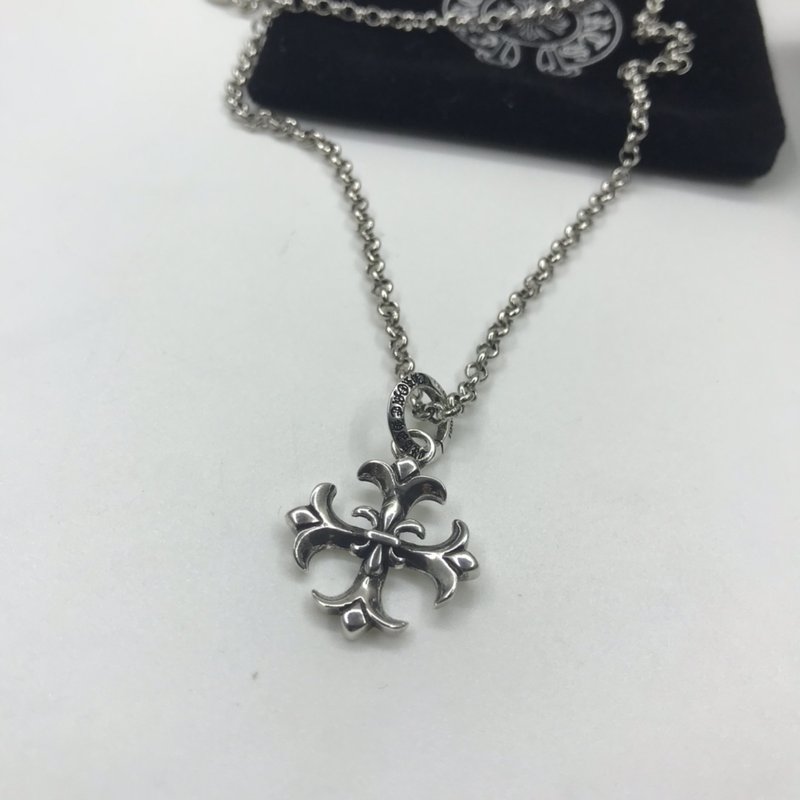 크롬하츠 빈티지 십자군 꽃 목걸이 001-229857