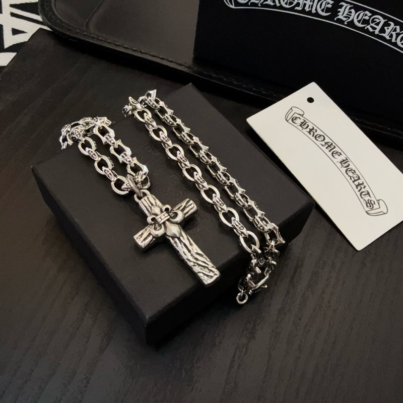 크롬하츠 빈티지 십자군 꽃 목걸이 001-229859