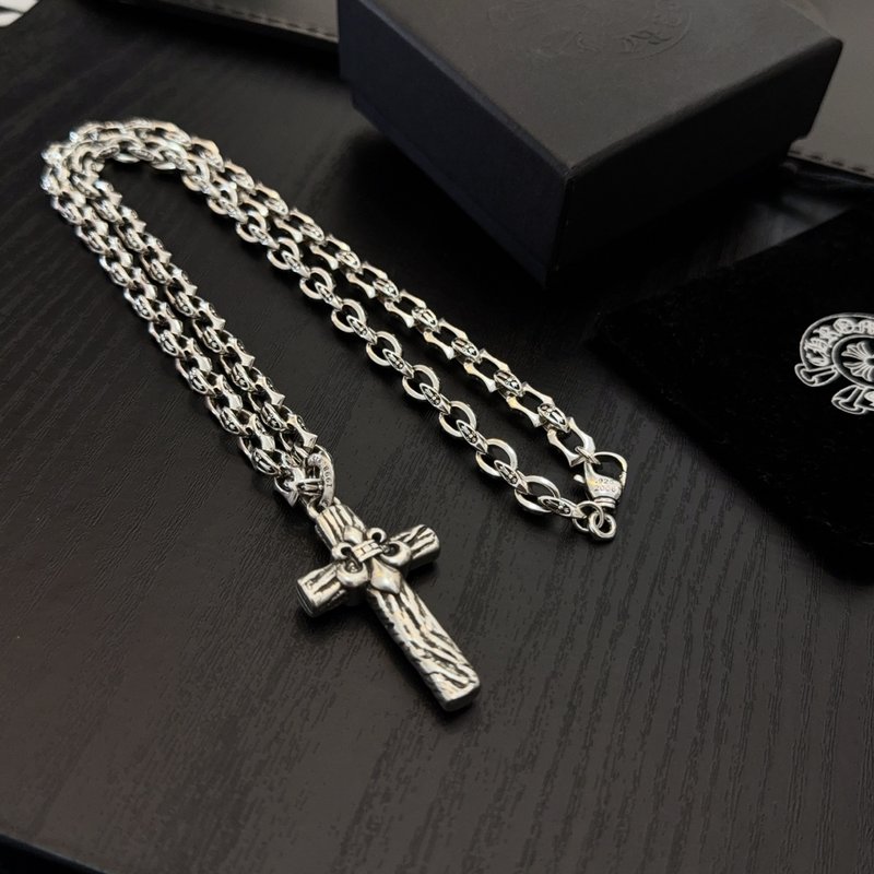 크롬하츠 빈티지 십자군 꽃 목걸이 001-229859