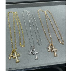 크롬하츠 더블 크로스 목걸이 유니섹스 001-229892
