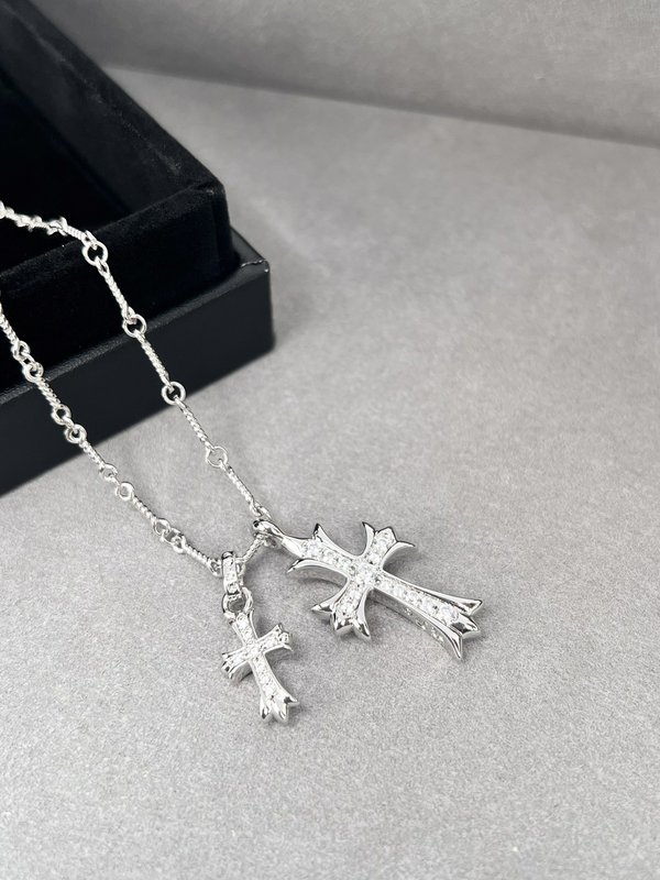 크롬하츠 더블 크로스 아이리스 목걸이 001-229895