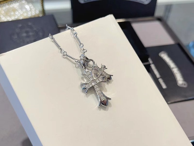 크롬하츠 더블 크로스 목걸이 커플 아이템 001-229896