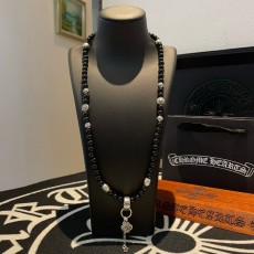 크롬하츠 흑요석 비즈 목걸이 001-229913