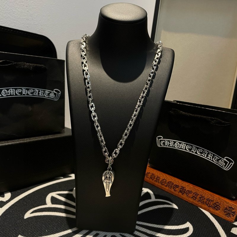 크롬하츠 빈티지 호루라기 검 펜던트 목걸이 001-229937