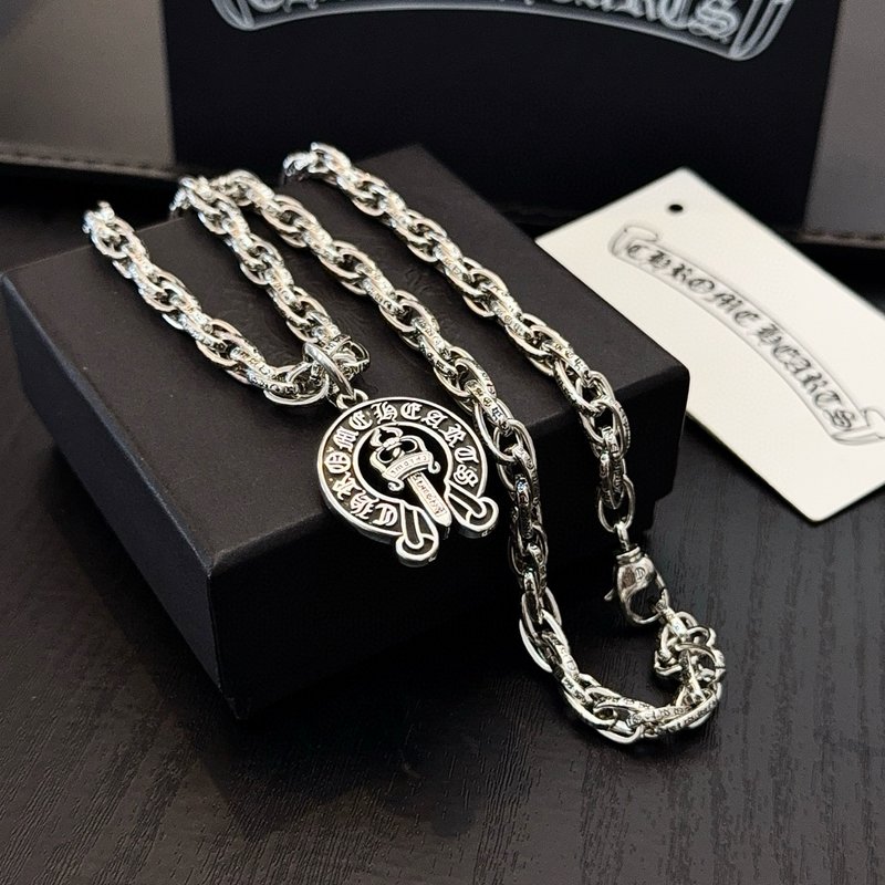 크롬하츠 빈티지 말발굽 검 펜던트 목걸이 001-229938