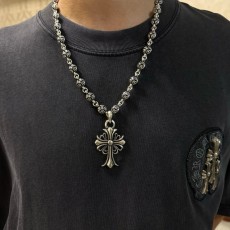 크롬하츠 굵은 십자가 볼 빈티지 목걸이 001-229947