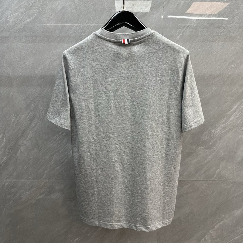 Thom Browne 테니스 라켓 자수 라운드넥 반팔티 001-230426