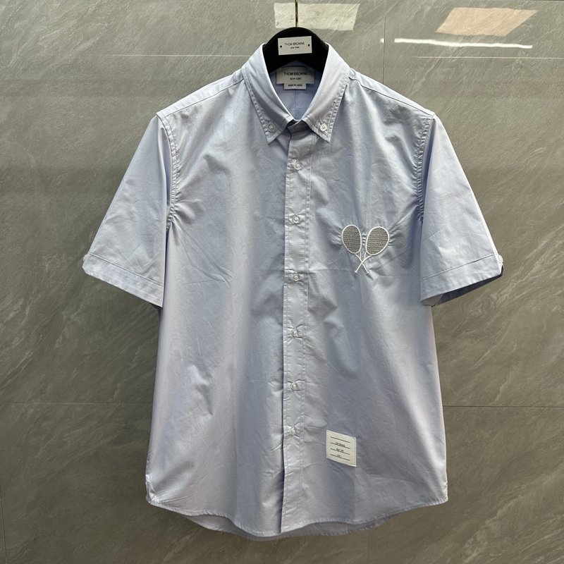 톰 브라운 테니스 라켓 자수 반팔 셔츠 001-230452